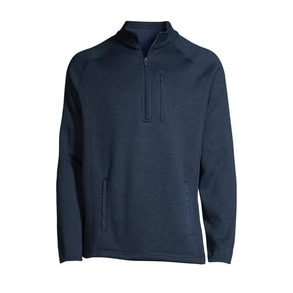 George Men's Navy Blue Half Zip Sweater Fleece Casual Comfortable Size Medium - Picture 4 of 4